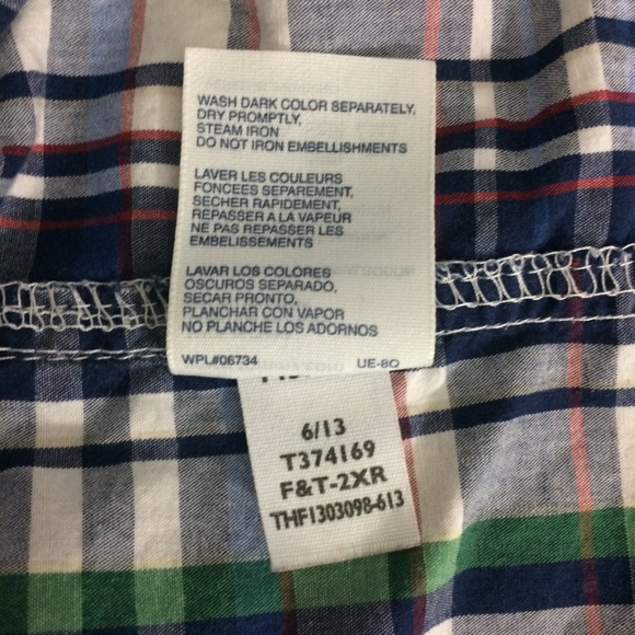 Tommy Hilfiger Boys 7 Plaid Button Up Dress Shirt - Picture 6 of 6